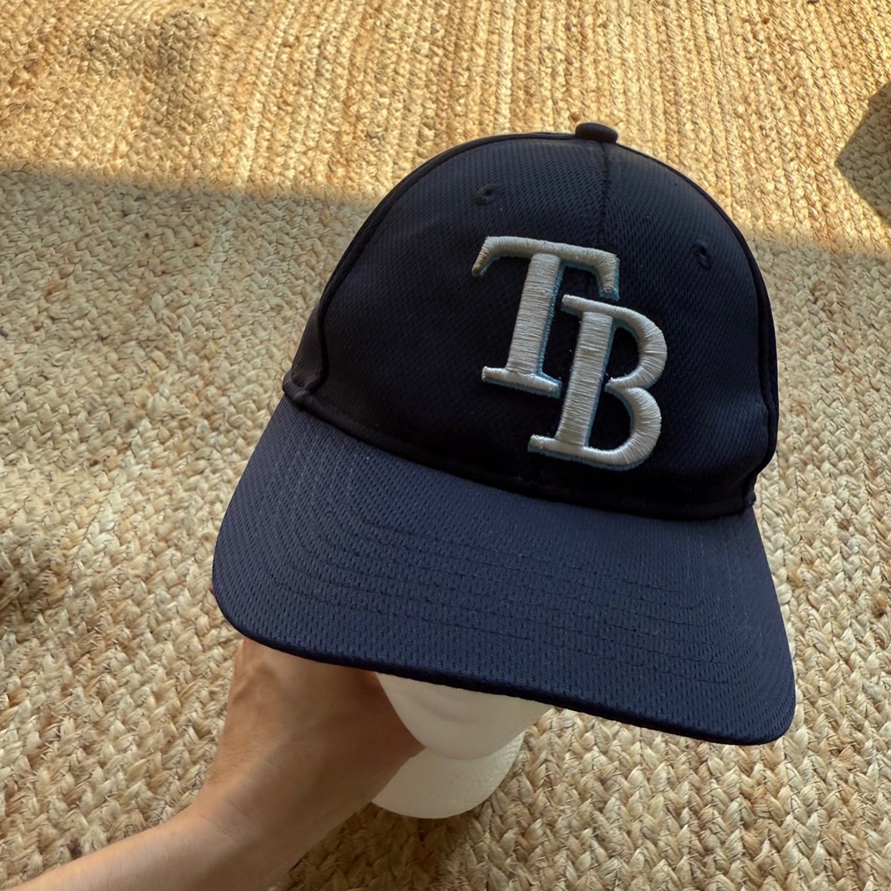 Tampa Bay Rays Youth Baseball Hat Navy Blue OC Sports MLB Adjustable Cap